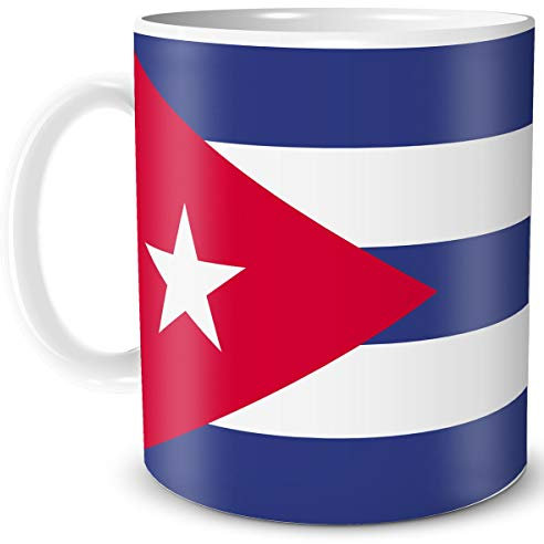TRIOSK Teebecher mit Flagge Kuba Länder Flaggen Geschenk Tassen Reise Souvenir Cuba für reiselustige Weltenbummler