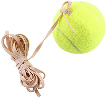 Hudora Tennisball An Schnur, Tennis Trainingsball, Tennistrainingsball Mit Elastischer Schnur Trainingszubehör, Tennistrainerball Und Gummiband, Trainingsseil, Tennisballtraining Mit Hochelastischem G