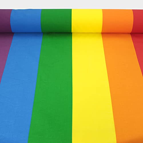 TELA DE BANDERAS SIN ESCUDO DE ANCHO 80 cm POR METROS (ORGULLO LGTBI, 5 METROS)