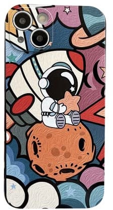 Yonds Queen Compatible with iPhone 11 Pro Cute Case, Cool Cartoon Astronaut Planet Space Painting Design Stylish Soft TPU Bumper Shockproof Anti-Slip Protector Case (iPhone 11 Pro, Planet)
