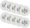 10Pcs Light Up Coasters, 6cm/2.36in Light Up Bar Drinking Coasters for Beer Wine Glass Beverage Mat Home Flashing Shots Light for Party, Wedding, Bar (Warm White)