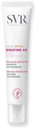 SVR - Sensifine AR Crème SPF50+ - Gamme Sensifine – Soin solaire apaisant anti-rougeurs – Pour peaux sensibles à tendance couperosique – Endothelyol®, Extrait de réglisse – 40 ml