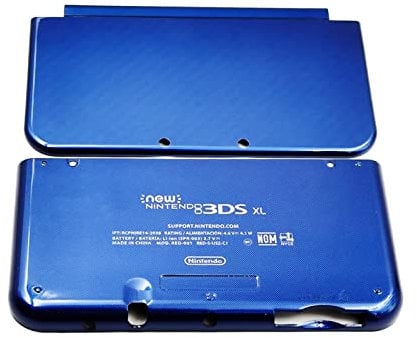 New for New3DSXL Top & Bottom Shell Cover Plates Blue Replacement, for Nintendo New 3DS XL LL 3DSXL Handheld Game Console, Outer A/E Faceplate Coverplate Housing Case 2 PCS Spare Parts