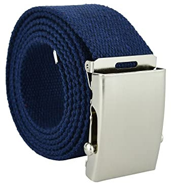 UPGRADE 3STYLE Cintura con fibbia scorrevole tipo militare (BLU CLASSIC 4 CM)