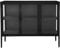 osoltus Cube Vitrine Sideboard Glasschrank Stahl schwarz Industrial 100cm (100 x 80cm)