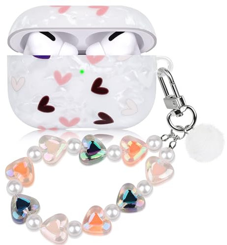 Kompatibel mit AirPods Pro 2 Hülle Case Harter Stoßfeste Schutzhülle für AirPods Pro 2. Generation 2022 Case Cover für Mädchen Frau Süßes Herz