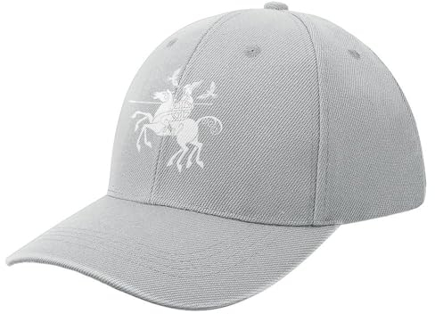 NIBABA Damen Skandinavisch Wotan Viking Odin Baseball Cap Herren Sport Caps Sommermütze Verstellbar Baseball, Einheitsgröße, grau, 6 3/4-7 1/2
