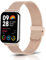KoGiio Armband Kompatibel mit Xiaomi Mi Band 9 Pro/Smart Band 9 Pro/Xiaomi Mi Band 8 Pro/Smart Band 8 Pro, Männer und Frauen Atmungsaktiv Ersatzarmband,Gewebte Metall Uhrenarmband Roségold