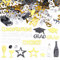 GoldRock Graduation Deko 2025 Bachelor Deko Konfetti Gold,500 Stk Ausbildung Prüfung Bestanden Deko Abschluss Deko Tischdeko, Congratulations Grad Bestandene Prüfung Geschenk,Abschluss Hut Streudeko