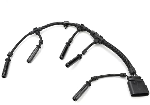 Juego de cables para conectores de bujías incandescentes Compatible con VW Transporter T5 7EA 7EB 7EJ 7HB 7JD 7EF 2.5 TDI 2005-2013, recambio para 070971277B