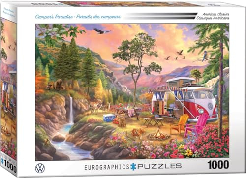empireposter VW Bus - Camper's Paradise - Bulli Paradies - 1000 Teile Puzzle Format 68x48 cm