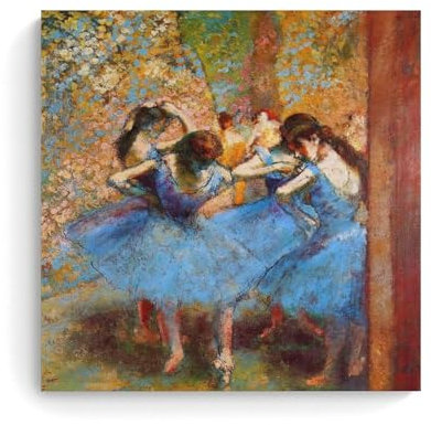 HDMMXEN Edgar Degas Gemälde: Tänzer in Blau, Kunstposter, Gemälde auf Leinwand, Wandkunst, Rollbild, Druck, Wohnzimmer, Wände, Dekoration, Häuser, 30 x 30 cm
