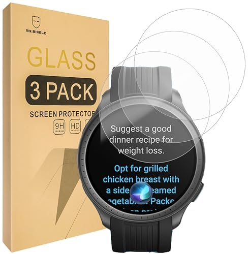Mr.Shield Schutzfolie Kompatibel mit Amazfit Balance [3 Stück] Schutzglas Schutzglasfolie 9H Härte, HD Klare Displayschutzfolie