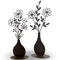 Terma Stahldesign Figur Blume in Vase grau Höhe 50 cm Gartendeko für draußen und drinnen Gartendeko Frühling Metallfigur, Wohndeko
