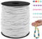 LEREATI Fil Elastique pour Bracelet 1.5mm x 100m Cordon pour Bracelet Élastique Perle Fils Bracelet pour Perles, Bijoux, Collier, Bricolage Artisanat (Blanc)