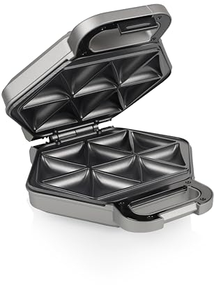 Princess Samosa und Snack-Maker - Backfläche von 24,5 cm x 19 cm - 10 Snacks pro Sitzung - Überhitzungsschutz - Geeignet für den Campinggebrauch - 700 W - 01.123002.01.001