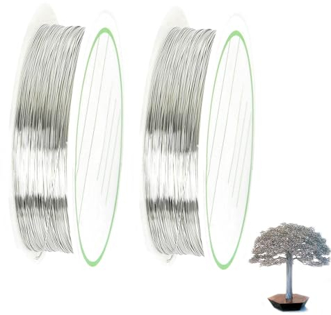 2Volumes of 0.3mm Craft Wire 15 M/Roll Silver Modelling Jewellery Wire Thin Wire for Crafts Wire for Jewelry Making Supplies Diy Crafting Handicraft Hairpin Material Accessories