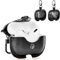 YAODLE hülle Kompatibel mit Airpods Pro 2 Schutzhülle echtem PU-Leder hülle,Mit Karabiner,Anti-Fingerabdruck,Anti-Abrieb（Schwarz）