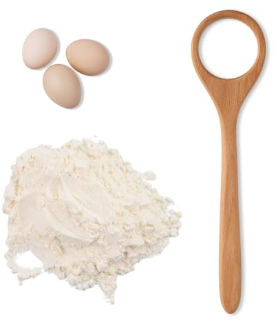 Mescolatore per Impasto in Legno, Strumento per Sbattere il Pane Frusta per Impasto Danese in Legno Frusta Danese per Impastoper Mescolare Pane al Lievito Uova Pizza e Pasticceria(Colore del Legno)
