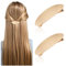 2 Stück Französische Haarspangen Damen, Damen Haarspange, Gold Dutt Haarspange Metall Haarhalter Clips Minimalistische Haarspangen Dekorativer Haarschmuck für Frauen und Mädchen (Gold)