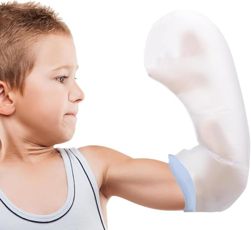 Fasola Gipsschutz Wasserdicht Arm Kinder für Duschen, Gips Tüte Arm Kind Wiederverwendbar, Duschschutz Kinder Gipsverband und Bandage Trocken Halten, XS