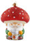 Ornamenti per albero di Natale, ornamenti per albero di Natale, ornamenti in vetro soffiato a mano per albero, statuette da collezione personalizzate a fungo rosso, ornamenti da appendere, decorazioni