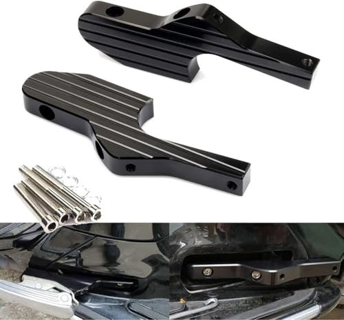 MOQIAOSEIKO Repose-pieds Aluminium Compatible avec Scooter Vespa GT GTS GTV 60 125 150 200 250 300 300ie Noir
