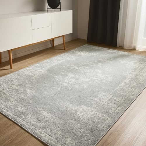 benuta Basic Teppich Sia - Taupe 160x230 cm - Kunstfaser - Rechteckig & im Style: Vintage, Boho-Style, Retro - Pflegeleicht für Wohnzimmer Schlafzimmer