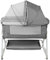 Belfoyer 4 in 1 Kinderbeistellbetten bis 60 kg,Baby Reisebett Babybett,Beistellbett Baby,Babybett 6 Fach höhenverstellbar,Kinderreisebett Kinderbett mit Matratze（92x52x106-118cm,Leinengrau）