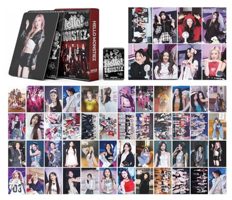 QOCUILC Kpop Baby-Monsteralbum,K-Pop Sammelkarten,Koreanischer Weiblicher Star BP Photocards,Fotokarte,Lomo-Karten Merch für Babymonster(HELLO MONSTIEZ)