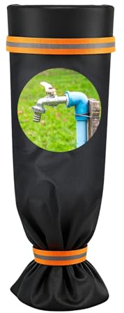 Verdickung Außen Wasserhahn Abdeckung, Winterfester Beutel für Wasserhahn mit Reflektierende Thermoschutz für Garten, Streifen Winterschutz für Außenwasserhahn Wasserdicht Frostschutz