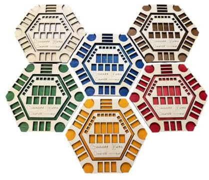 Spielsteinhalter für Spielfiguren von Siedler Brettspielen aus Holz inkl. Erweiterung Städte & Ritter (6-Spieler mit Erweiterung)