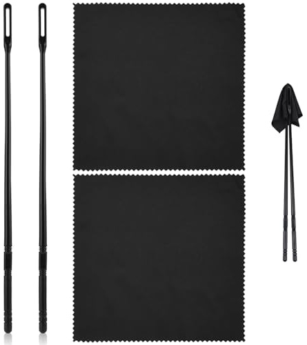 Aililong Set per la Pulizia del Flauto (4 Pezzi) – 2 Panni per la Pulizia + 2 aste per la Pulizia, per Flauto/Flauto Dolce, Nero, Ideale per la Cura degli Strumenti