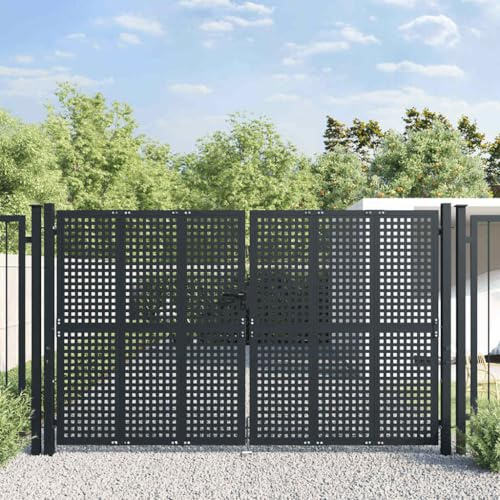Générique Portail de Jardin Anthracite 300x200 cm Acier,Quincaillerie,Clôtures & barrières,Portillons,154570