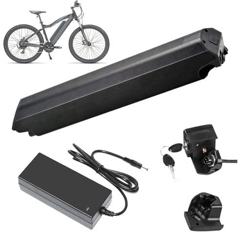 SSCYHT Ebike Battery 36V 10Ah 13Ah Lithium Battery 10Ah Replacement Batteries 36V Down Tube Batteries with Charger and 2-Pin Port,36V10Ah 393mm