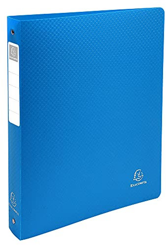 Exacompta - Réf. 51392E - 1 Classeur rigide avec étiquette OPAK - 4 anneaux ronds diamètre 30 mm - Dos 40 mm - Dimensions extérieures : 32 x 26,8 cm - Format à classer A4 Maxi - Coloris : bleu clair