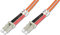 DIGITUS DK-2533-01 – Glasfaserkabel OM2 – 1 m – LC zu LC – Duplex LWL Kabel – 1 Gbit/s – MM Multimode Glasfaser LAN Kabel – Fasertyp: 50/125 µ – Orange