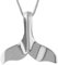 Hawaiian Silver Jewelry Sterling Silber Plain Wal Schwanz Anhänger Halskette, 45,7 cm