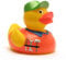 Duckshop I Badeente Hausmeister I Quietscheente I L: 7,5 cm I inkl. Quietscheentchen-Schlüsselanhänger im Set I Geschenk für Facility Manager I Präsent Sammler I Für Handwerker