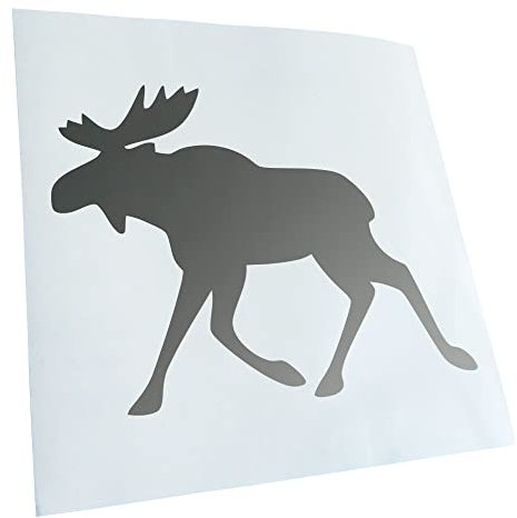 Kiwistar - Elch/Schweden 13 x 10 cm JDM Decal Sticker Aufkleber Racing Die Cut Silber - 13x10cm