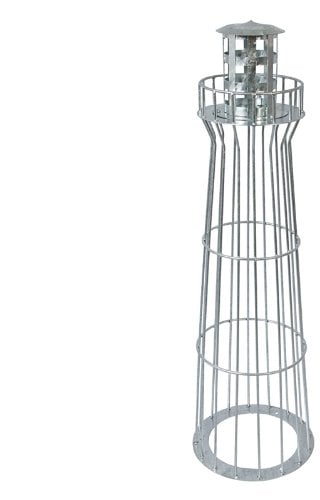 Design Leuchtturm für Ihren Vorgarten 100cm, feuerverzinkt Maritime Dekoration für ihren Garten