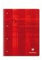 Collegeblock mikroperforiert mit Ringbuchlochung Clairefontaine, DIN A4 22,5x29,7cm, 80 Blatt, 90g, Lineatur 26 kariert mit Rand Sortiert 68226C