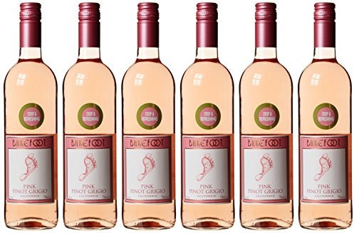 Barefoot Cellars Pink Pinot Grigio California Rose Wine, 75 cl, Case of 6
