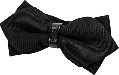 DonDon spitze Herren Fliege Schleife im Retro Look mit Haken gebunden vorgebunden und längenverstellbar