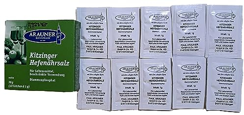 Hefenährsalz 10 x 1g - ARAUNER Hefe-Nährsalz - Hefenährstoff - Diammonphosphat