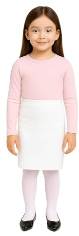 A2Z Kids Girls Pencil Skirt Soft Stretch School Casual Fashion Bottom White