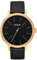 Nixon Unisex Armbanduhr Kensington Leder Gold / Black /Silver