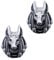 TIZIKJ Vintage ägyptischen antiken Gott Anubis Kopf einzelne Ohrstecker für Männer, 925 Sterling Silber Handgemachten Schmuck,Two
