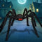JOYIN 2 m Halloween-Haarspinnen, Outdoor-Dekorationen, beleuchtete LED-Augen, gruselige riesige Spinne, gefälschte große Spinne, haarige Spinne, Requisiten für Halloween, Hofdekorationen