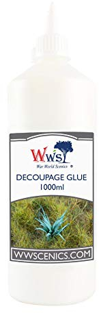 War World Scenics Decoupage Glue 1000ml for Crafts Design Making Scrapbooking Papercraft Modelling